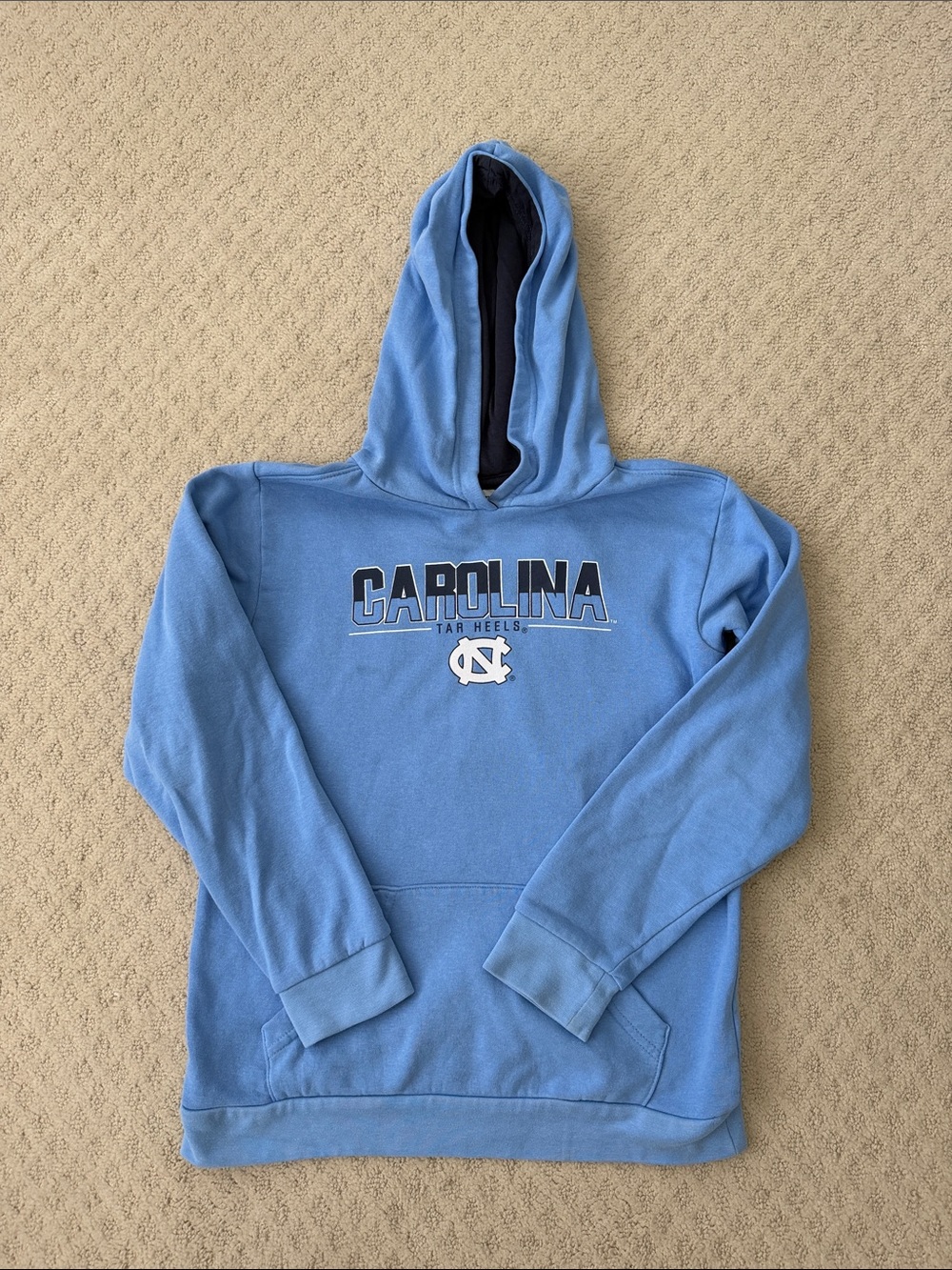 Carolina Tar Heels Light Blue Youth Champion Hooded Pullover Sweatshirt Size L
